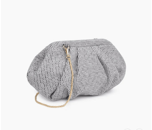 Sadie Clutch - Urban Expressions - Black/White Stripe